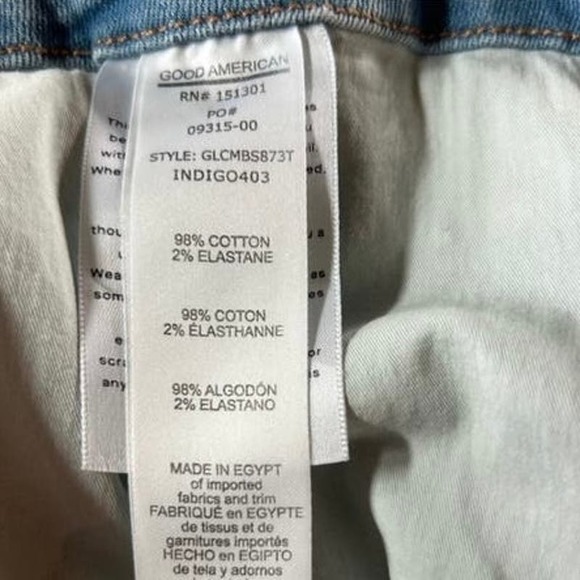 Good American Curve Cropped Jeans Light Wash Size 26 - Picture 4 of 4